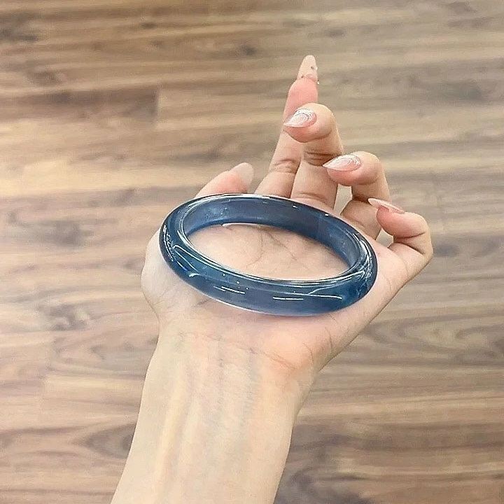 Vòng tay nữ 58mm Vòng tay giả ngọc trắng Vòng tay hình tròn trơn bán chạy