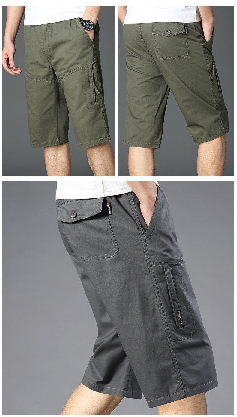 Mô tả Quần Short Nam Quần Short Rời Plus Size Bố Mặc Ngoài Mùa Hè Cotton Thường Ngày Cướp Biển Quần Short Thứ Năm L-6XL BEFOYI ZXH085 - 6