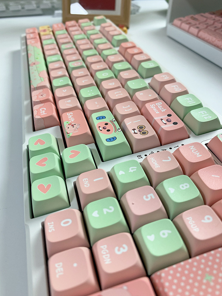 Loopy Pink Keycap XDA / MDA Profile PBT Thuốc nhuộm năm mặt Thăng hoa ...