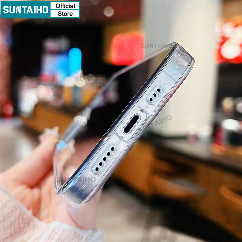 Mô tả Suntaiho ốp lưng iphone Có Gương đẹp Trang Điểm Ốp Điện Thoại Silicon Mềm Trong Suốt Softcase Cao Cấp Chống Sốc Thời trang Cho Case iPhone 16 15 14 13 12 11 Pro Max - 8