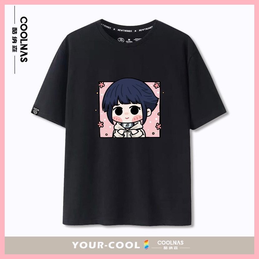 Áo Tay Ngắn Áo Thun Nữ Tay Ngắn Naruto Sasuke Naruto Naruto Naruto Naruto Naruto Sasuke Q Phiên Bản Đầu Tay Ngắn Thiếu Niên Mùa Hè Cotton Nguyên Chất ins Dạo Phố Tất Cả Trận Đấu Cổ Tròn Áo Hyuga Hinata