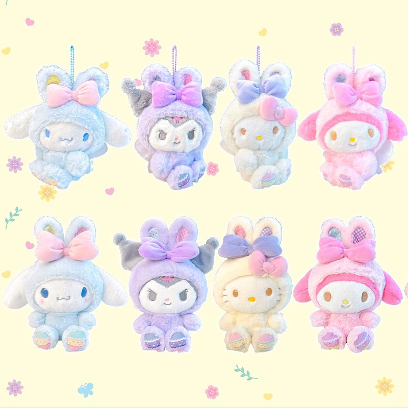 Sanrio Nhân Vật Dễ Thương Đồ Chơi Sang Trọng Móc Khóa Động Vật Với Mềm Sang Trọng Chất Liệu Ngắn