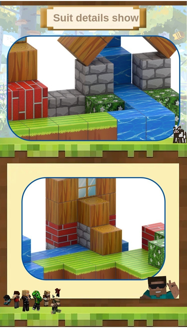 1 Chiếc Minecraft My World Từ CubeDoor Và Giường Khối Xây Dựng DIY Nam ...