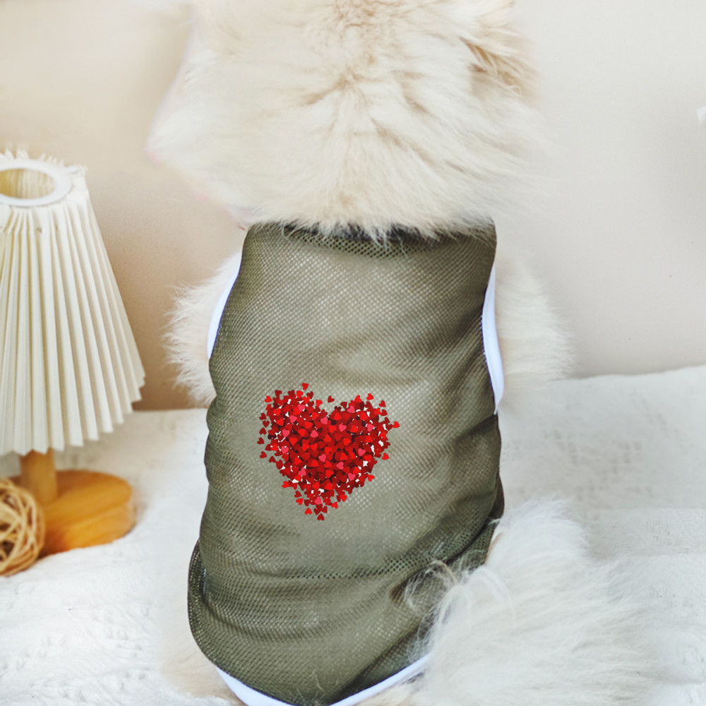 ✨ Hàng Mới Về ✨ S-2xl Thú Cưng Ngày Lễ Tình Nhân Ngọt Ngào Cặp Đôi Tình Yêu Chó Tank Top