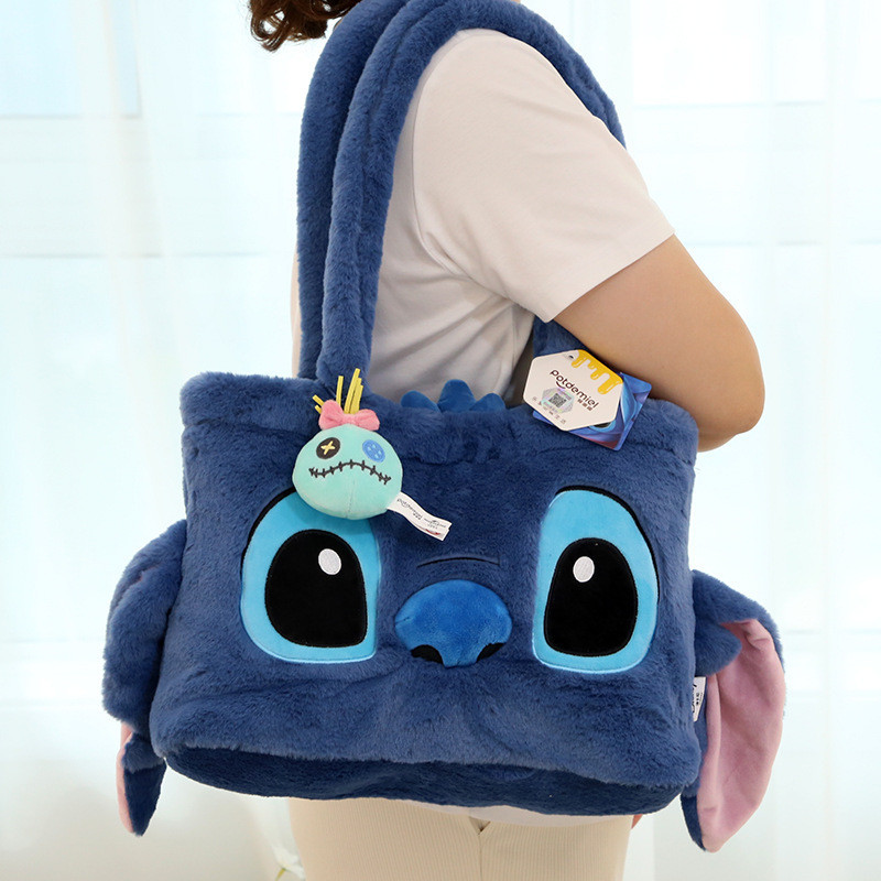 Phong Cách Chính Hãng Hoạt Hình Stitch Sang Trọng Túi Dễ Thương Dung Tích Lớn Gỗ Thu Đông Sang Trọng Túi Đeo Vai Sullivan Túi Tote Sách
