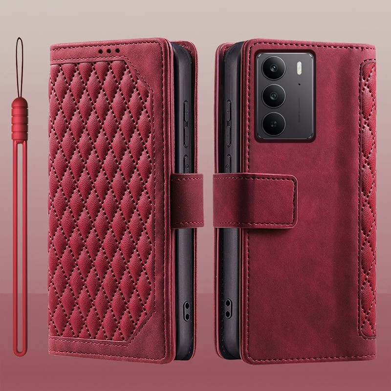 Dành Cho OPPO Realme C75 4G Da Lật Đựng Thẻ Sách Ví Đứng Bảo Vệ Toàn Diện Cho Realme 14X 5G Malaysia Vỏ Điện Thoại