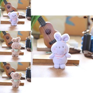 Sang Trọng Bunny Móc Khóa Dễ Thương Siêu Mềm Ngắn Sang Trọng Thú Nhồi Bông Ba Lô Động Vật