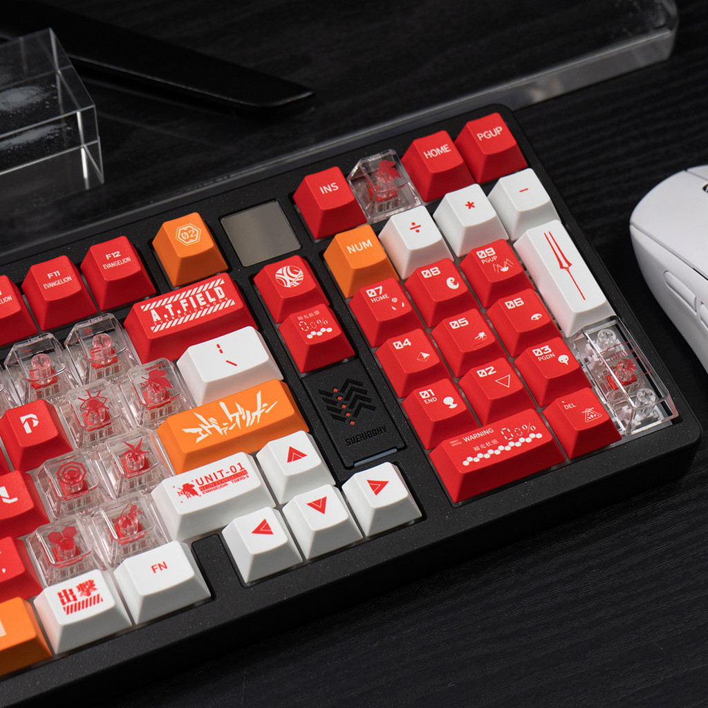 Evangelion Keycaps EVA PBT + PC Cherry profile Bộ keycap tùy chỉnh RGB ...