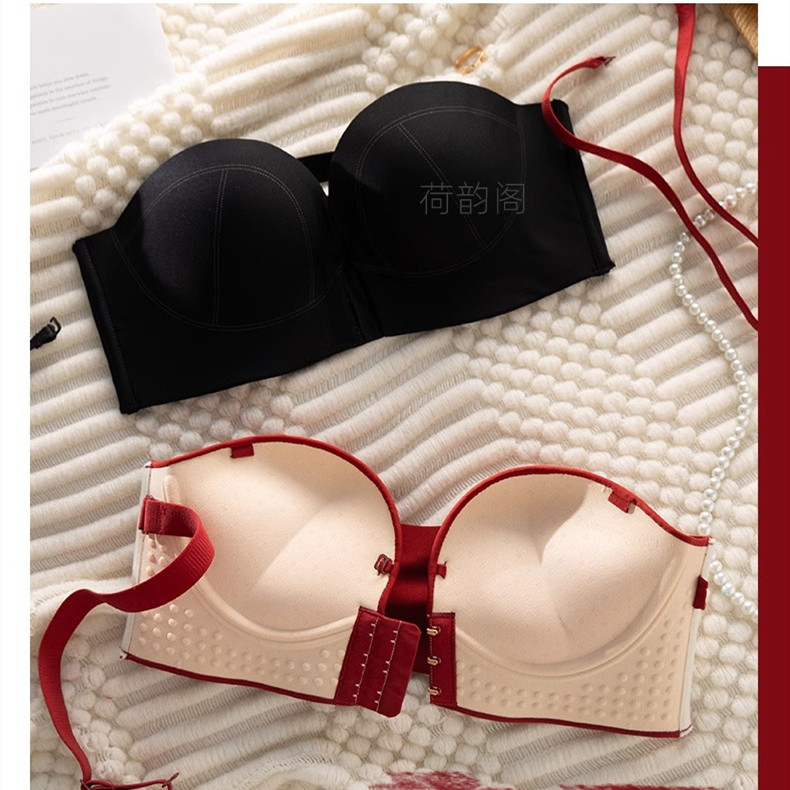 Ngực Nhỏ Đẩy Lên Nữ Dày Áo Ngực Đóng Trước Gợi Cảm Thanh Niên Cô Gái Quần Lót Thoải Mái Mềm Mại Không Dây Quần Lót Nữ