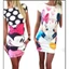 Đầm Mini Bodycon In Hoa Cổ Tròn Tay Ngắn Sữa Lụa Sang Trọng Cho Nữ