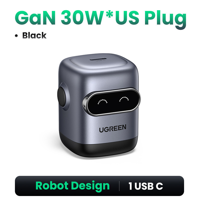 Ugreen Uno 65W 30W RbotGaN Sạc Nhanh GaN2 Sạc Nhanh RG Bộ Chuyển Đổi Nguồn USB C Nhanh Cho iPhone 15 14 13 Pro Max Samsung S24 S23 Ultra – ảnh mô tả chi tiết 3