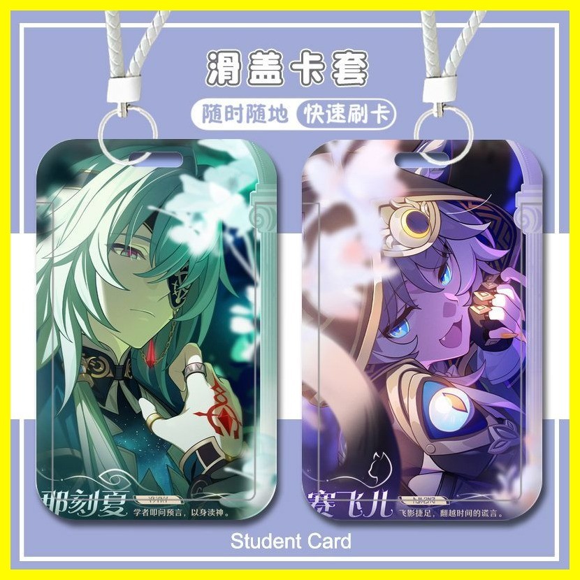 [Zoci] Hộp đựng thẻ Honkai Star Rail Castor Star Iron Aglaea Reverie Hộp đựng thẻ Honkai Star Rail Campus Thẻ bữa ăn Thẻ xe buýt Thẻ trường Thẻ ID Vỏ bảo vệ cứng Aglaea Anaxagoras