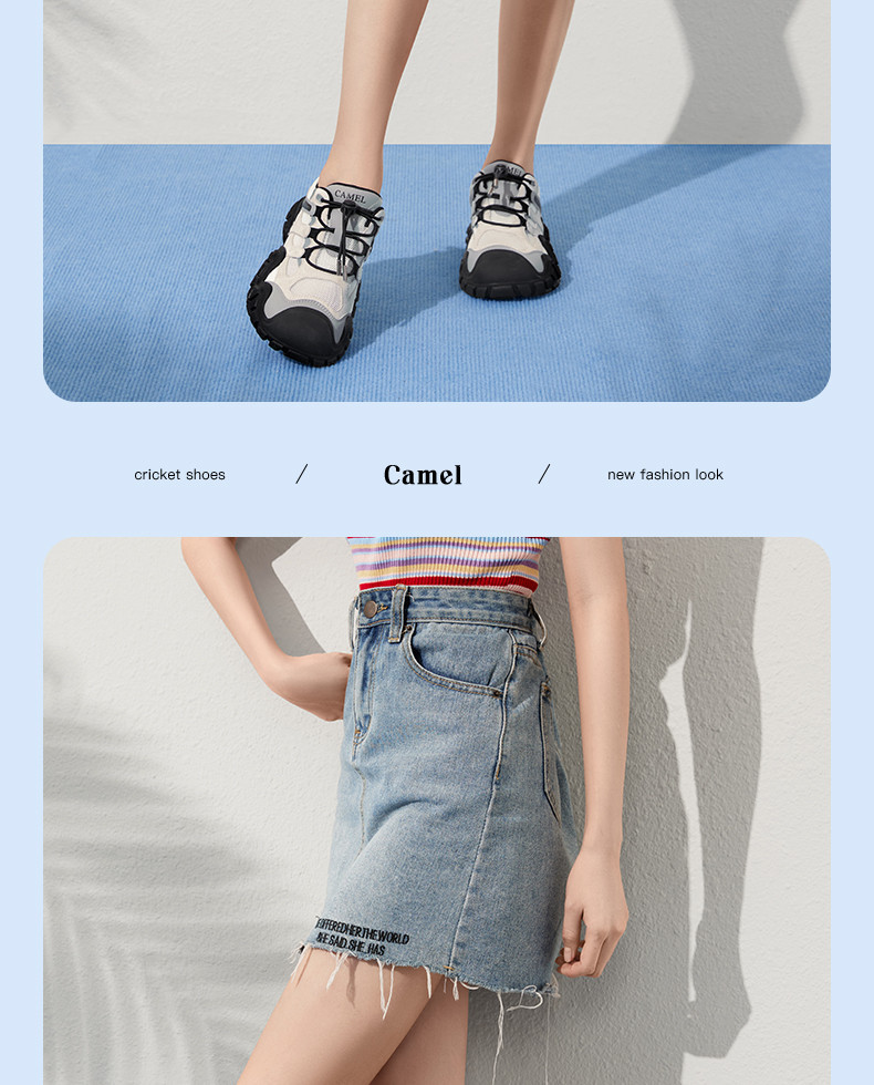Mô tả Camel CROWN Giày thường ngày dành cho nữ Giày đi bộ ngoài trời Giày bố dễ thương xấu xí - 8