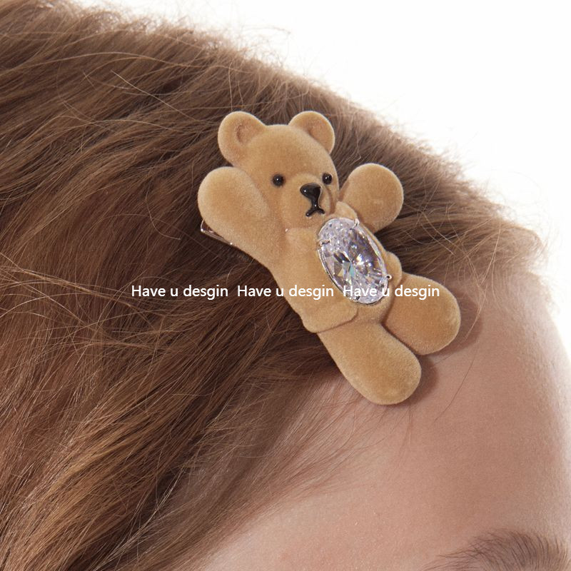 Have u desgin Beckoning Bear Gem Kẹp tóc Quà tặng kẹp tóc