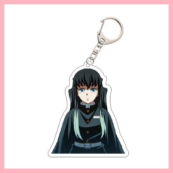 Móc Khóa Mặt Dây Chuyền Demon Slayer Tokitou Muichirou Demon Slayer Kasumizhu Tokitou Muichiro Móc Khóa Hai Mặt Acrylic Hoạt Hình Dễ Thương Gửi Bạn Bè Schoolbag Mặt Dây Chuyền