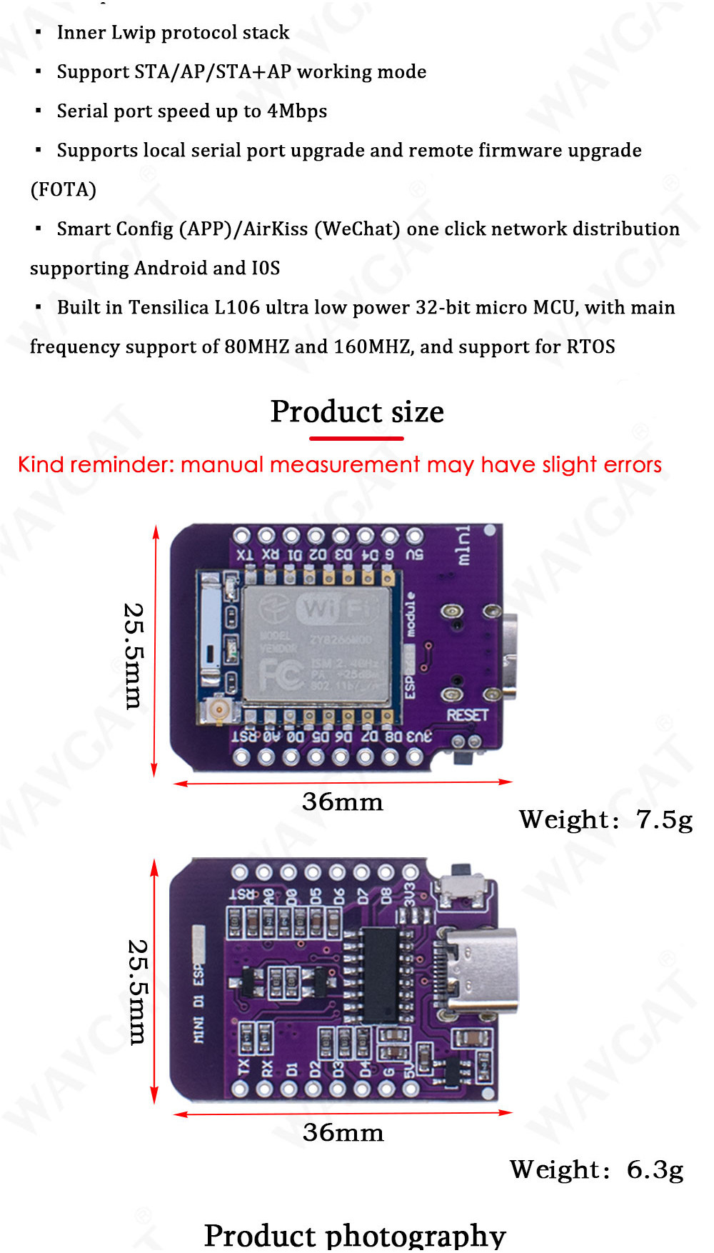 D1 Mini TYPE-C ESP8266 ESP-07 / 07S CH340G USB D1 Mini WIFI Ban Phát ...