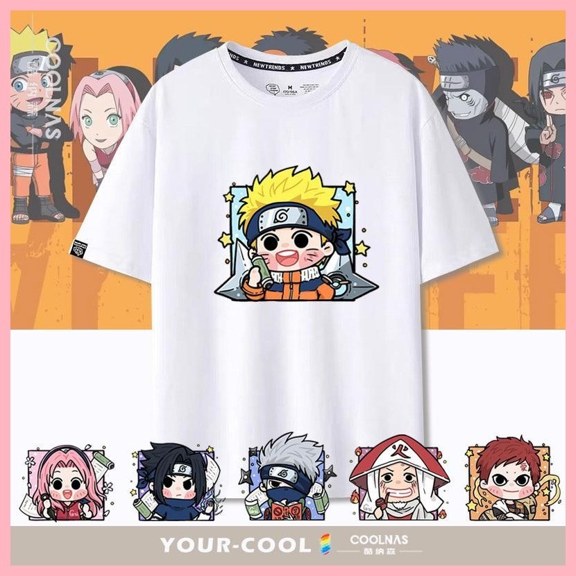 Áo Tay Ngắn Áo Thun Nữ Tay Ngắn Naruto Sasuke Naruto Naruto Naruto Naruto Naruto Sasuke Q Phiên Bản Đầu Tay Ngắn Thiếu Niên Mùa Hè Cotton Nguyên Chất ins Dạo Phố Tất Cả Trận Đấu Cổ Tròn Áo Hyuga Hinata