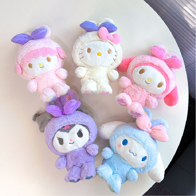 Sanrio Nhân Vật Dễ Thương Đồ Chơi Sang Trọng Móc Khóa Động Vật Với Mềm Sang Trọng Chất Liệu Ngắn