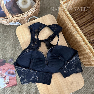 Gợi Cảm Đẹp Lưng Bé Gái Áo Ngực Dày Bọt Biển Nữ Đẩy Đồ Lót Thoải Mái Mềm Mại Không Dây Quần Lót