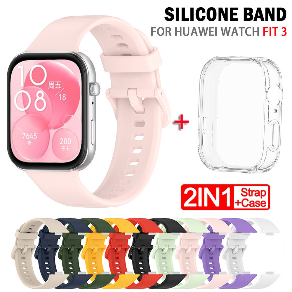 Dây đeo đồng hồ silicon cho Huawei Watch Fit Vỏ đồng hồ cho