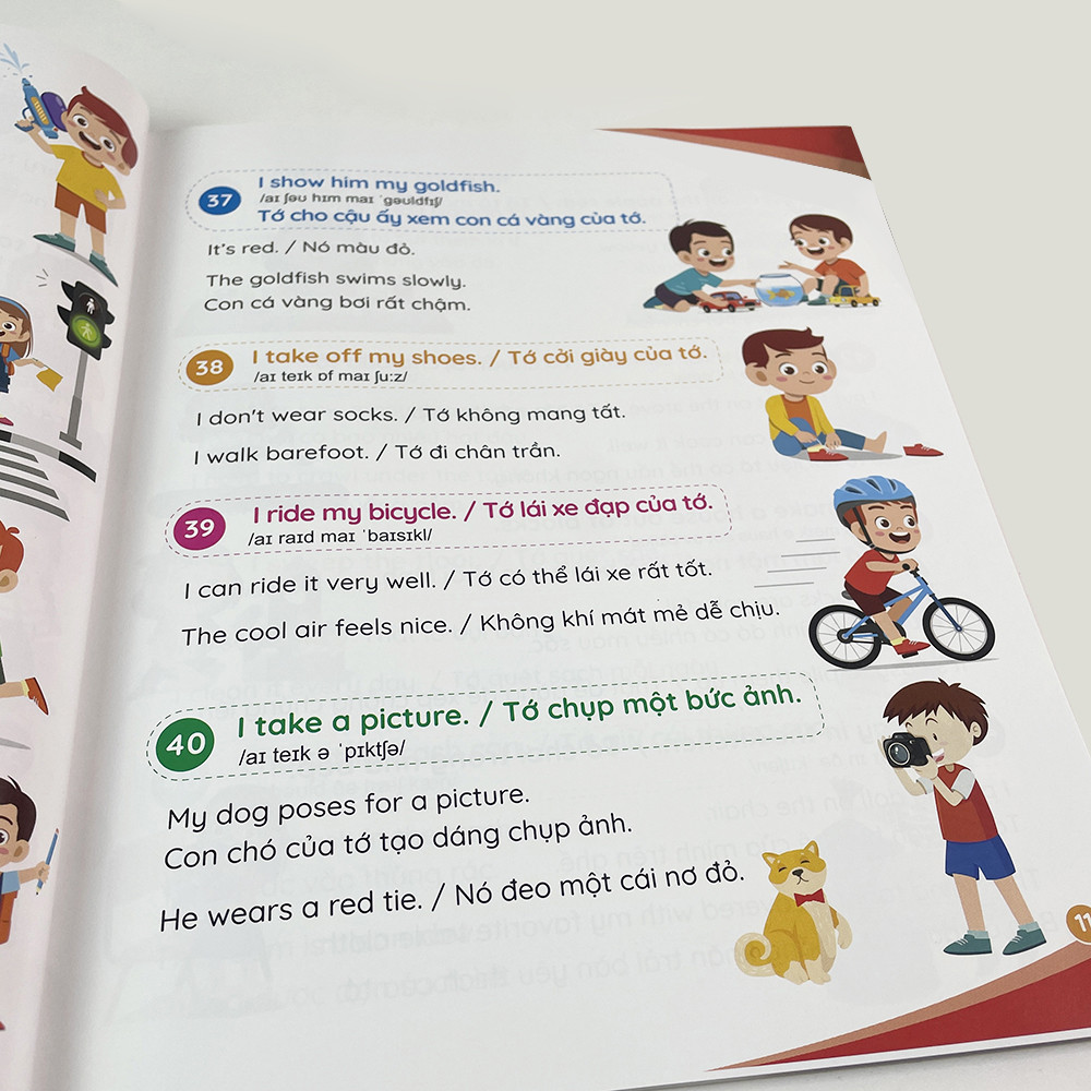 Mô tả Sách - 900 Câu Giao Tiếp Tiếng Anh - Song Ngữ Việt Anh - File Nghe Quét Mã - Cẩm Nang Mẹ Học Cùng Con Mỗi Ngày - 3
