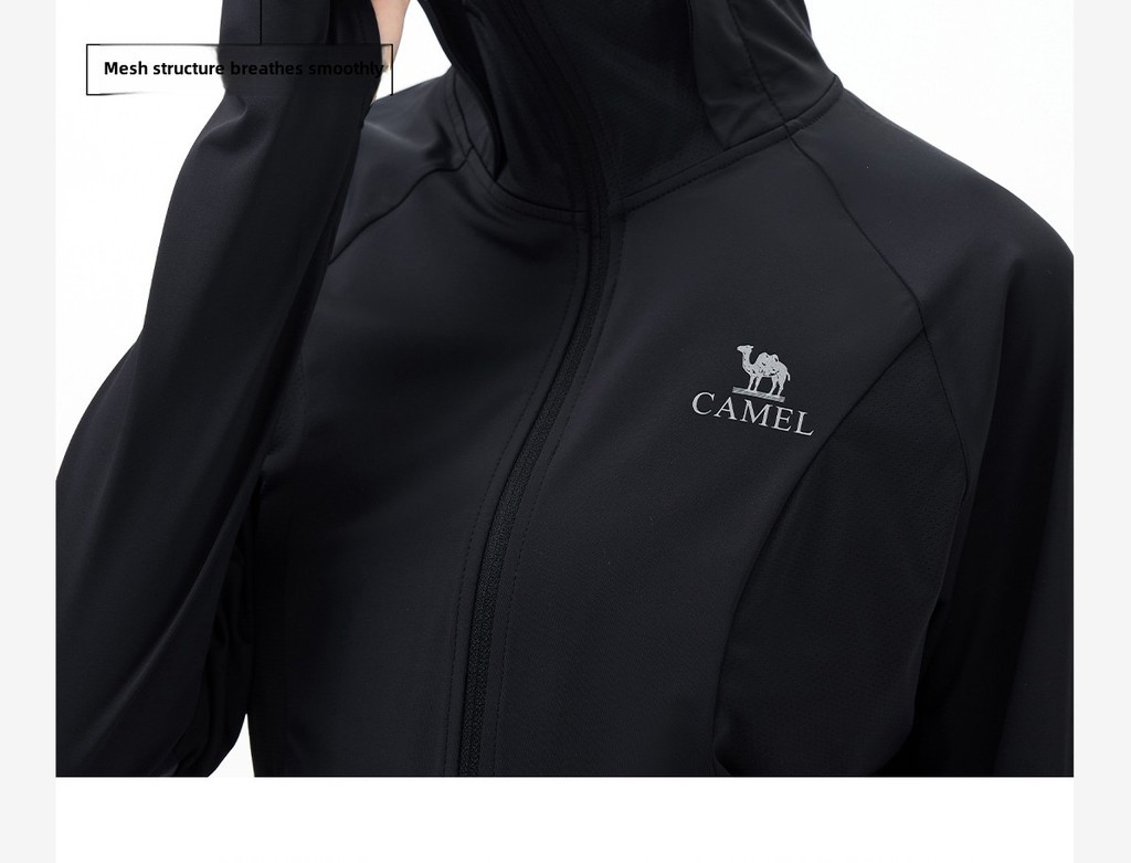 Mô tả Camel CROWN Nam Nữ Chống Nắng Quần Áo Chống Tia UV Thoáng Khí Thoáng Khí Thoáng Khí Nhanh Khô Áo Khoác Ánh Sáng - 7
