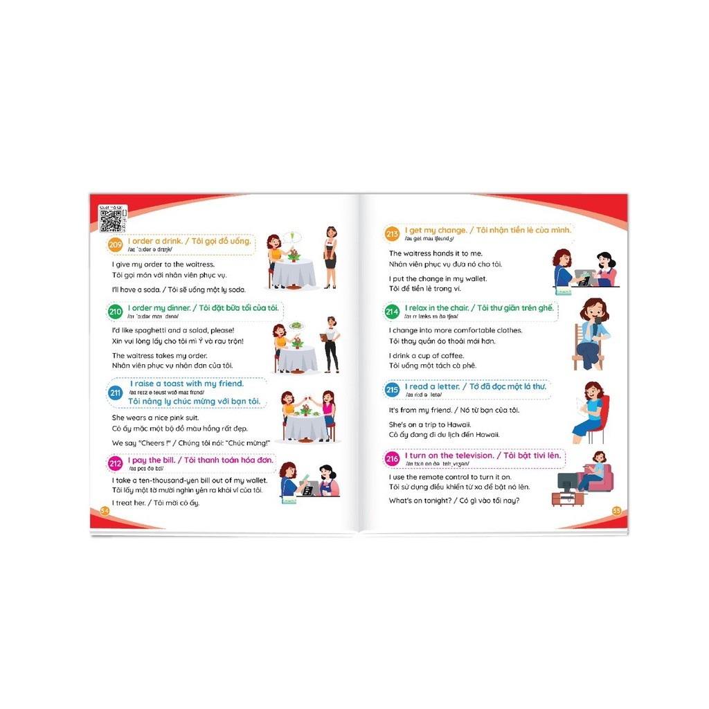 Mô tả Sách - 900 Câu Giao Tiếp Tiếng Anh - Song Ngữ Việt Anh - File Nghe Quét Mã - Cẩm Nang Mẹ Học Cùng Con Mỗi Ngày - 5