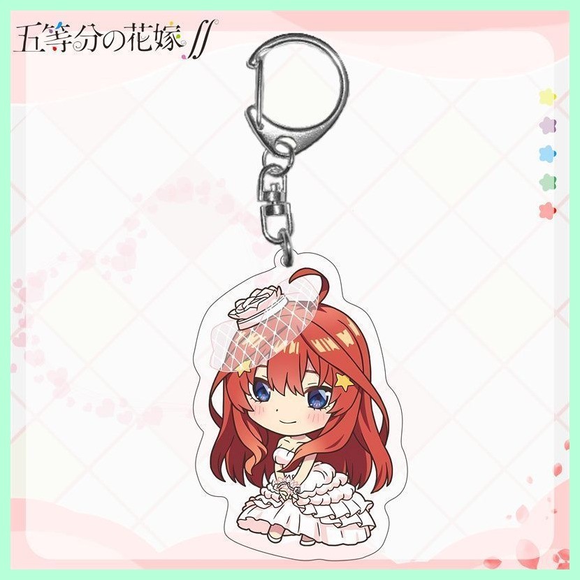 Phong Cách Mới Móc Khóa Mặt Dây Chuyền Quà Tặng Nakano Ichika Nino Miku Năm Bằng Nhau Hoa Cưới Nakano Sanjiu Anime Hàng Hóa Hai Chiều Acrylic Mặt Dây Chuyền Hai Mặt Dây Chuyền Móc Khóa Yotsuba Itsuki