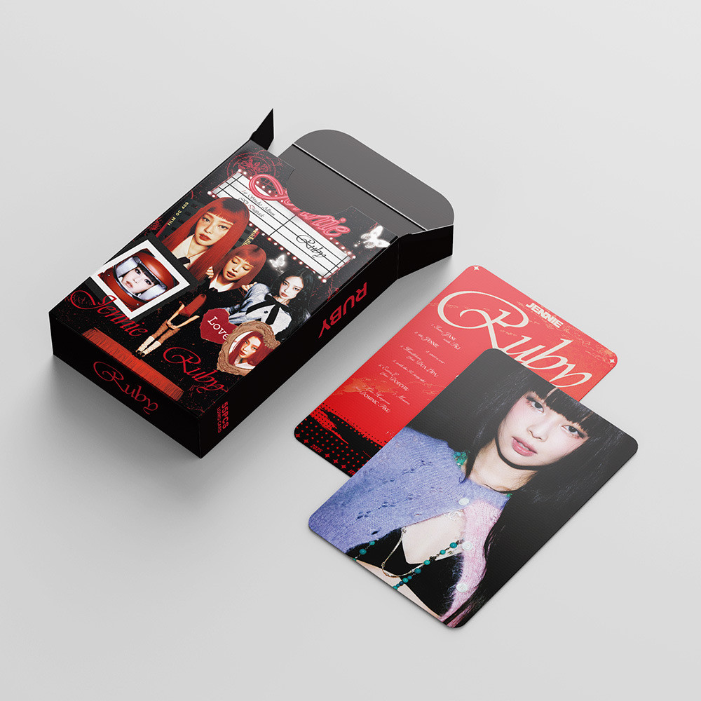 Linxx 55 Chiếc Blackpink Ruby Jennie Solo LOMO Thẻ Ảnh K-Pop Girl Group Fan Sưu Tập Thẻ Hỗ Trợ Có Album Lưu Trữ Cho Kpop Merch