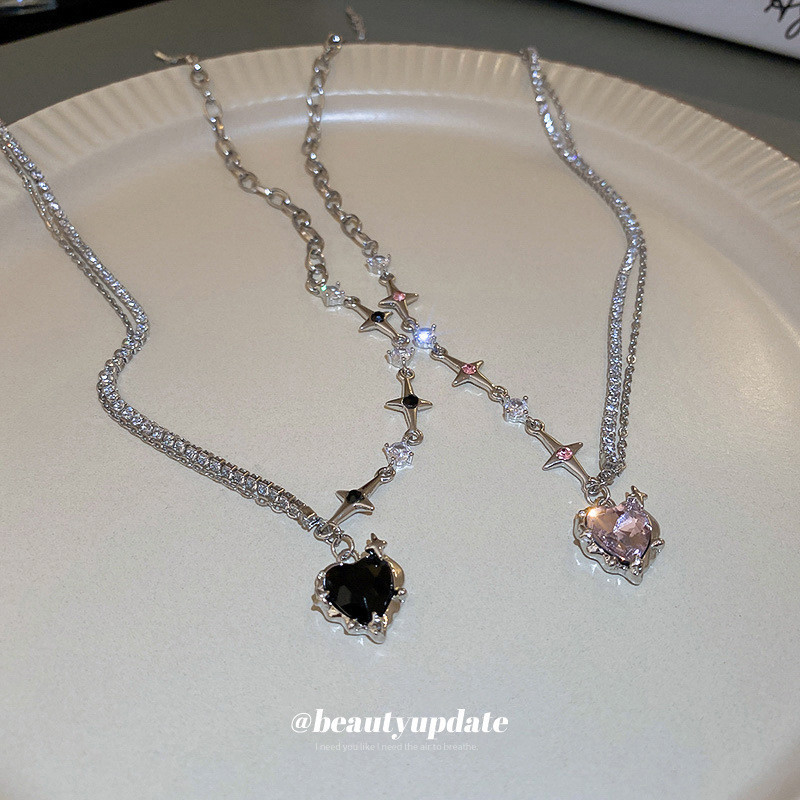 Mô tả 17km Vòng Cổ Bạc Nữ Đá mặt trăng Thanh Lịch Zircon Ngọc Trai Tua Rua Dây Xích Choker Cho Trang Sức Phụ Kiện - 5