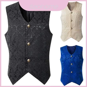 Thổ Cẩm Sang Trọng Mới Nam Áo Vest Áo Vest Cho Gothic Punk Thẩm Mỹ Thời Gian Và Hấp Dẫn