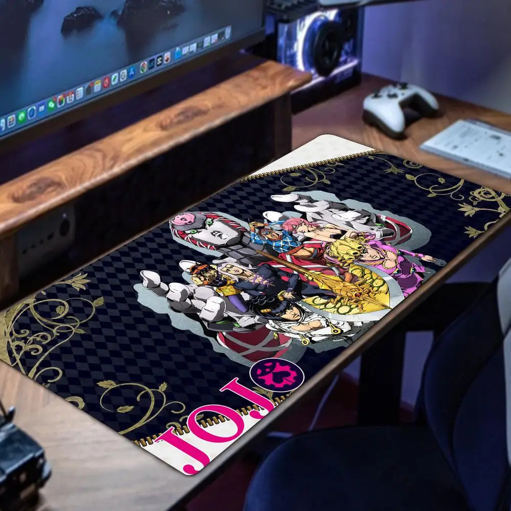 Anime J-JO-S BIZARRE ADVENTURE Mousepad Chuột Chơi Game Lớn Miếng Lót LockEdge Dày Bàn Phím Máy Tính Bàn Thảm