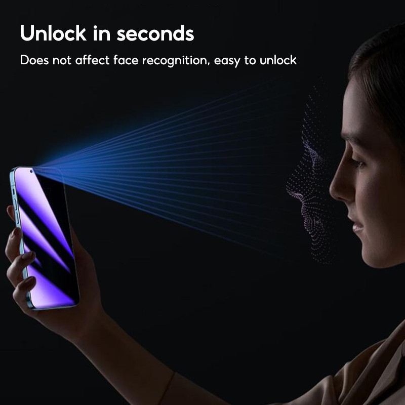 Mô tả Tbtic Cho iPhone Bảo Vệ Màn Hình Kính Cường Lực 16 15 14 13 12 11 Pro Max Plus XR X Xs Privacy Blueray Chống Ánh Sáng Xanh Vân Tay Bảo Vệ Toàn Diện Với Tự Động Căn Chỉnh Dễ Dàng Lắp Đặt - 3