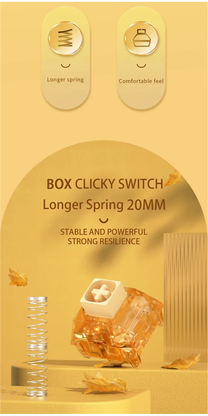 Kailh BOX Autumn Yellow Switch Mùa Thu Màu Vàng Công Tắc Cho Bàn Phím ...