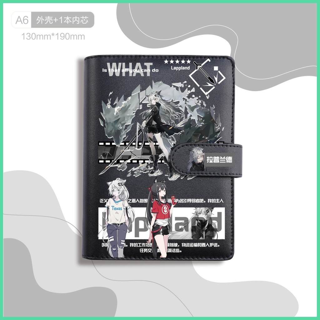 Sổ Tay Mới Nhà Arknights Arknights Arknights Muelsyse Texas Ark PU Cover Notebook Anime Hàng Hóa Rhode Island Sổ Tay Nhỏ Tươi Thời Trang Sinh Viên Nhật Ký Amiya Exusiai Skadi