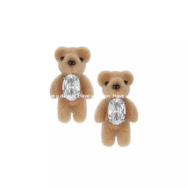 Có bạn desgin
 Bông tai gấu Mini đổ xô Quà tặng