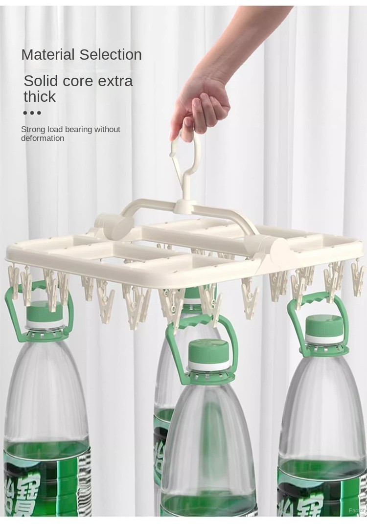 Mô tả Jujiajia Hộ Gia Đình Đa Năng Móc Treo Quần Áo Kích Thước Lớn Tăng Tốc Sấy Quần Áo Kẹp Mạnh Không Dễ Rơi giá treo quần áo cây treo quần áo - 6