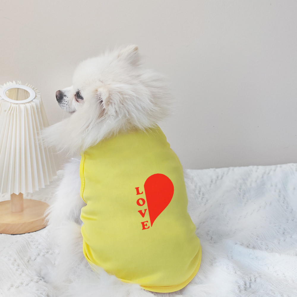 ✨ Hàng MỚI ✨ Áo vest chó tình yêu in hình thời trang s-2XL dành cho các cặp đôi, đi chơi ngày lễ tình nhân, quần áo cho chó