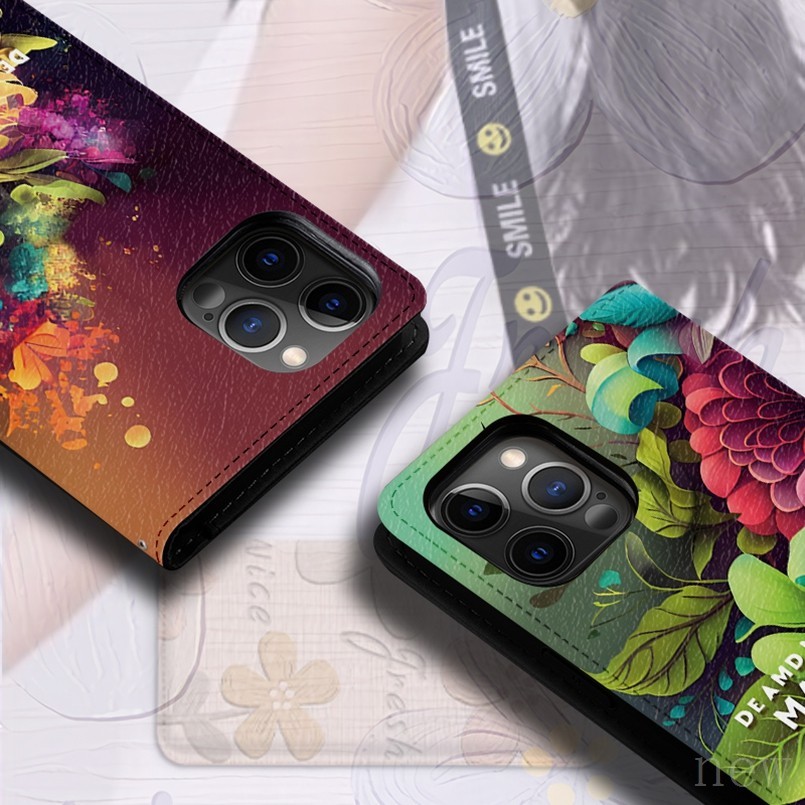 Ốp Điện Thoại Khóa Từ Tính Thích Hợp Cho OPPO Reno 3 4 Pro 4 F Lite Nhiều Màu Sắc Tranh Sơn Dầu Da Vỏ Reno 4SE