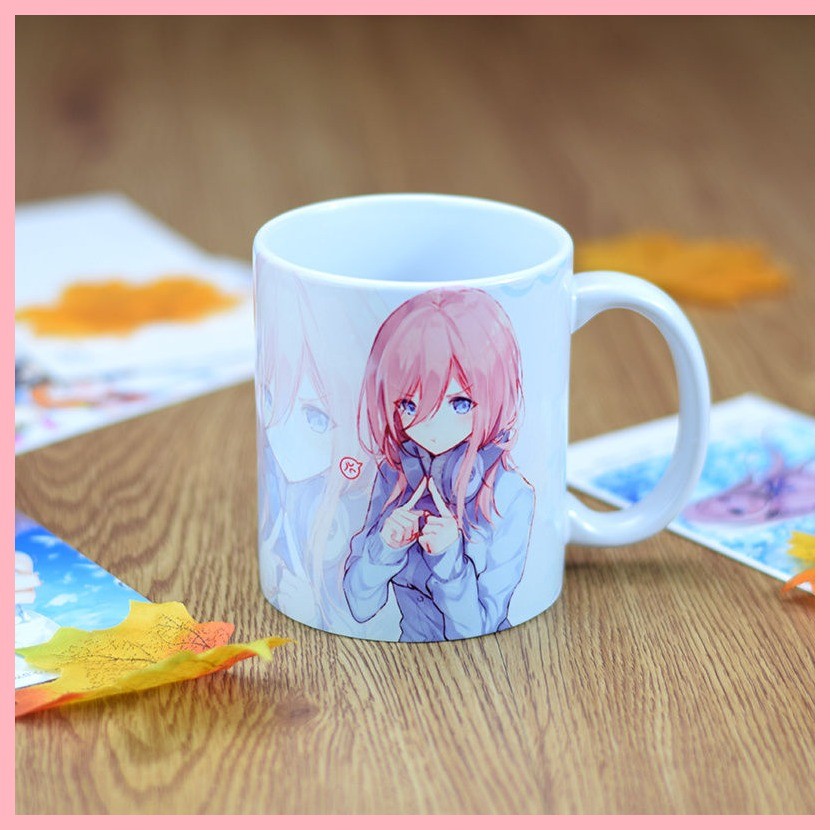 Cốc Nakano Itsuki Cốc Nakano Ichika Năm Bằng Hoa Cưới Anime Hàng Hóa Cốc Nước Hai Chiều Nakano Miku Itsuba Itsuki Atsuba May Mug Nino Miku Yotsuba Itsuki