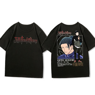 Áo thun phong cách mới Áo thun ngắn tay Jujutsu Kaisen Gojo Satoru Mùa hè Spell Fighting Joint Áo thun nam ngắn tay Anime Hai chiều Gojo Go Knotweed Yuto Quần áo thiếu niên Itadori Yuji Fushiguro Megumi Geto Suguru