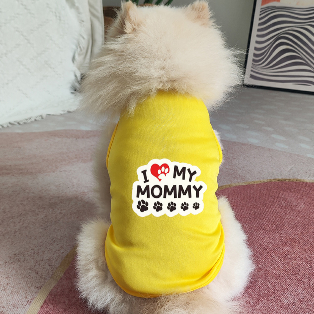 ✨ Hàng Mới Về ✨ Quần Áo Thú Cưng S-2XL Nhiều Màu Tình Yêu Mẹ Và Bố In Hình Tank Top Hoàn Hảo Cho Chó Mèo Nhỏ Và Vừa