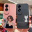 Dành Cho Oppo A60 4G Ốp điện thoại Thời Trang Cô Gái Thoáng Mát Phong Cách Hoạt Hình Vỏ Silicon Vuông Chống Sốc Cho OppoA60 4G Thiết Kế Mới Mờ Chống Sốc Siêu Mỏng Capa Ốp điện thoại