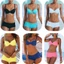 Bộ đồ bơi hở lưng gợi cảm Bikini màu trơn cao cấp dành cho nữ có đệm