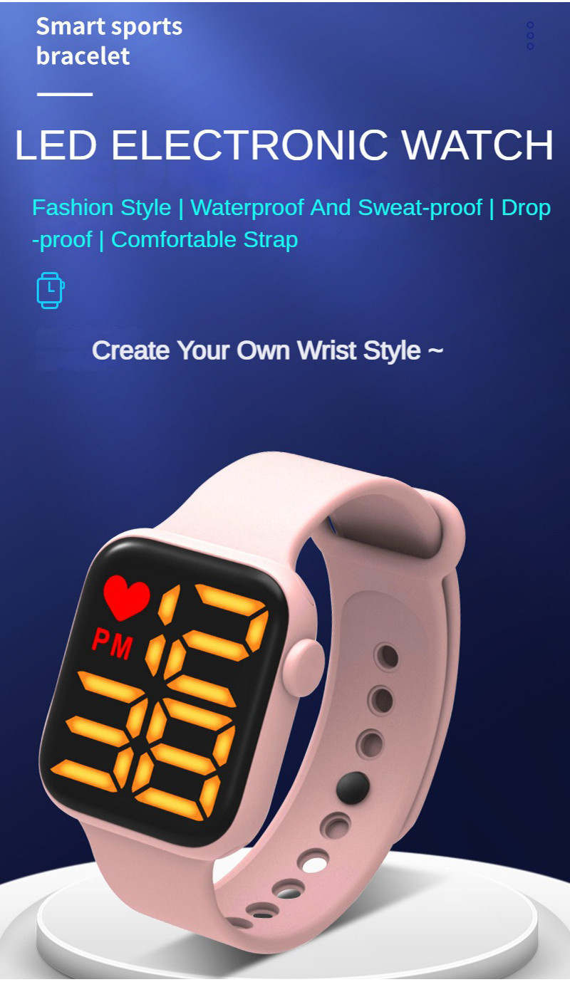 Bán buôn Đồng hồ điện tử LED Đồng hồ chuyển động chống nước Hiển