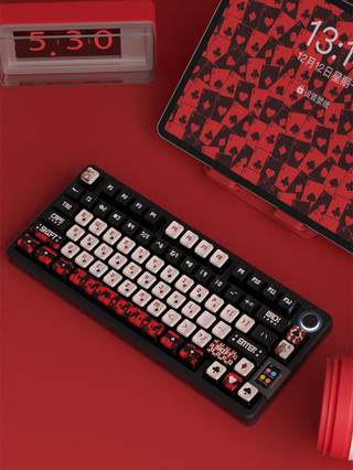 Secret Agent JOKER Poker Bốn Mặt Mờ Keycap PBT Chất Liệu Năm Mặt Thăng Hoa Trong Suốt Hai Da Bàn Phím Sữa Keycap