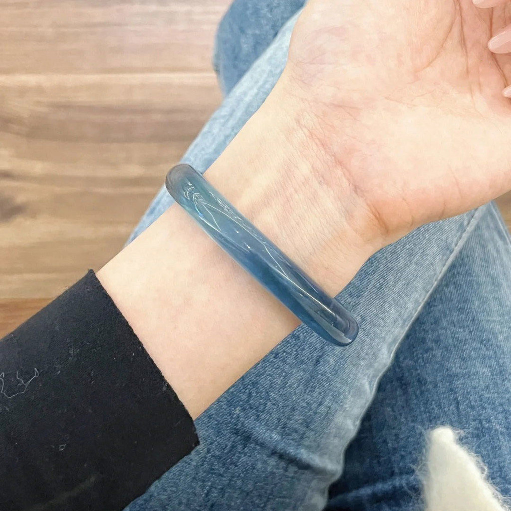 Vòng tay nữ 58mm Vòng tay giả ngọc trắng Vòng tay hình tròn trơn bán chạy