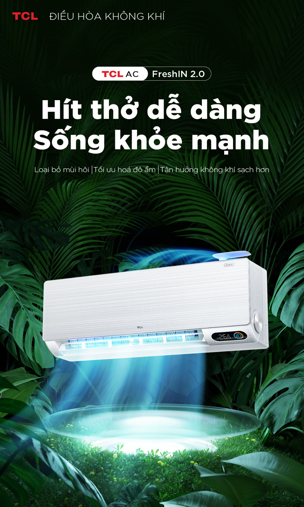 Mô tả Máy lạnh Inverter TCL FreshIN series 2.0 TAC-10CSD/FBI - 1