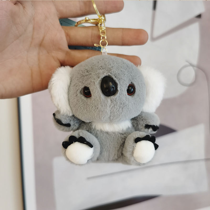 Móc Khóa Thú Nhồi Bông Koala – Lông Ngắn Sang Trọng, Mềm Mại, Phụ Kiện Treo Túi Xách Dễ Thương
