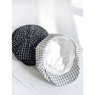 Have u desgin Salt Series Lưới Nhỏ Phong Cách Nhật Bản Họa Tiết Phong Cách Preppy Mũ Hình Bát Giác Phong Cách Anh Xuân Hè Phong Cách Mỏng Mặt Mũ Họa Sĩ Nhỏ Hợp Thời Trang